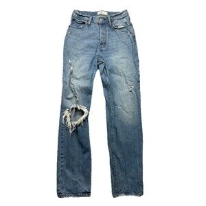 Abercrombie Fitch Jeans 27 4L The Dad High Rise Relaxed Straight Medium Wash